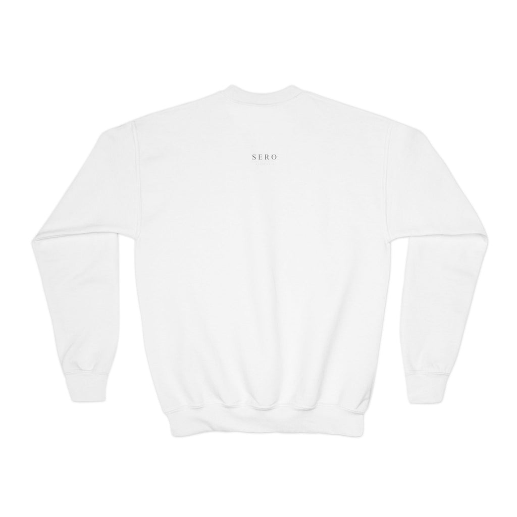 Youth Crewneck Sweatshirt - Pastel "LOVE" Graphic Cozy Pullover