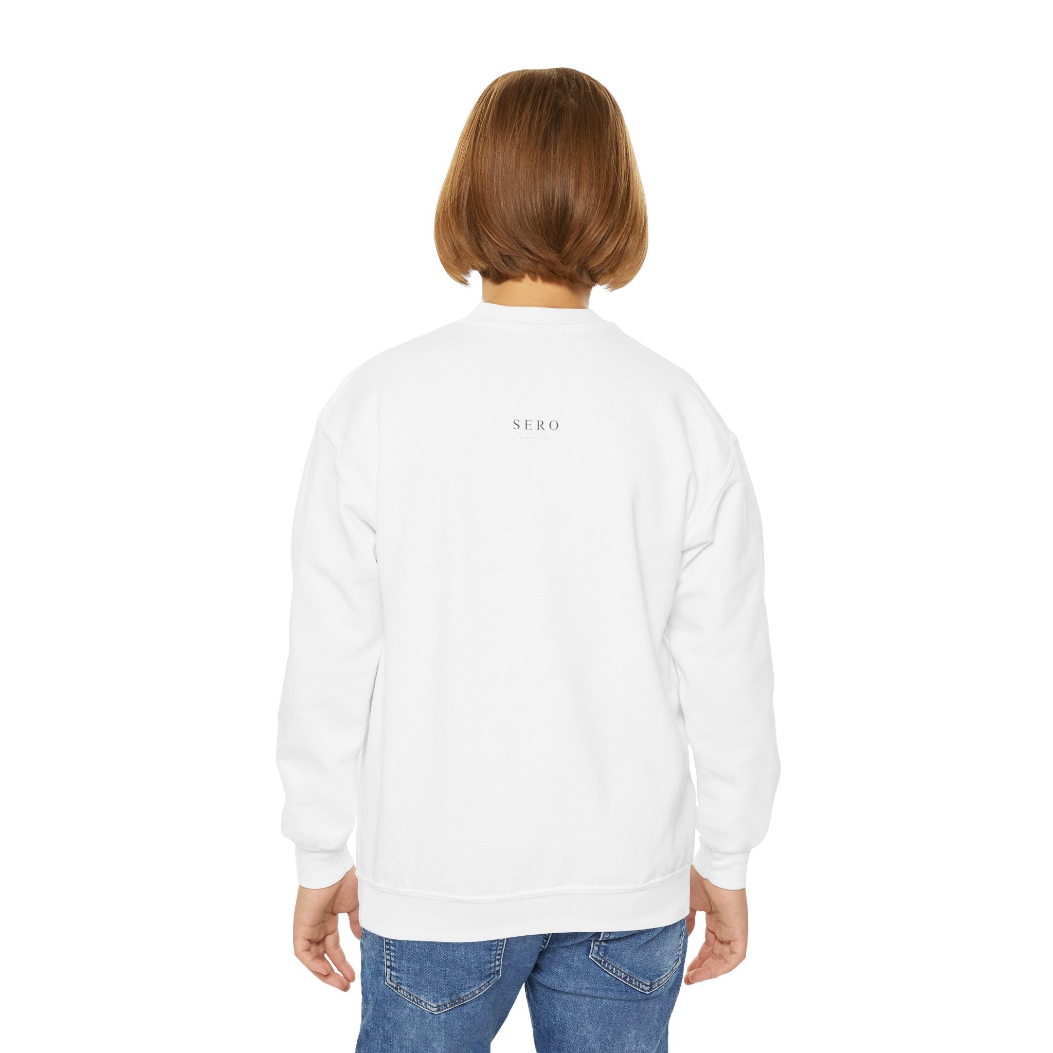 Youth Crewneck Sweatshirt - Pastel "LOVE" Graphic Cozy Pullover