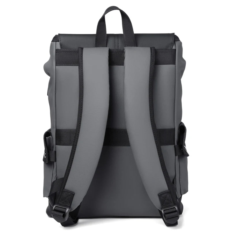 High Quality PU Leather Waterproof Laptop Backpack - USB Charging