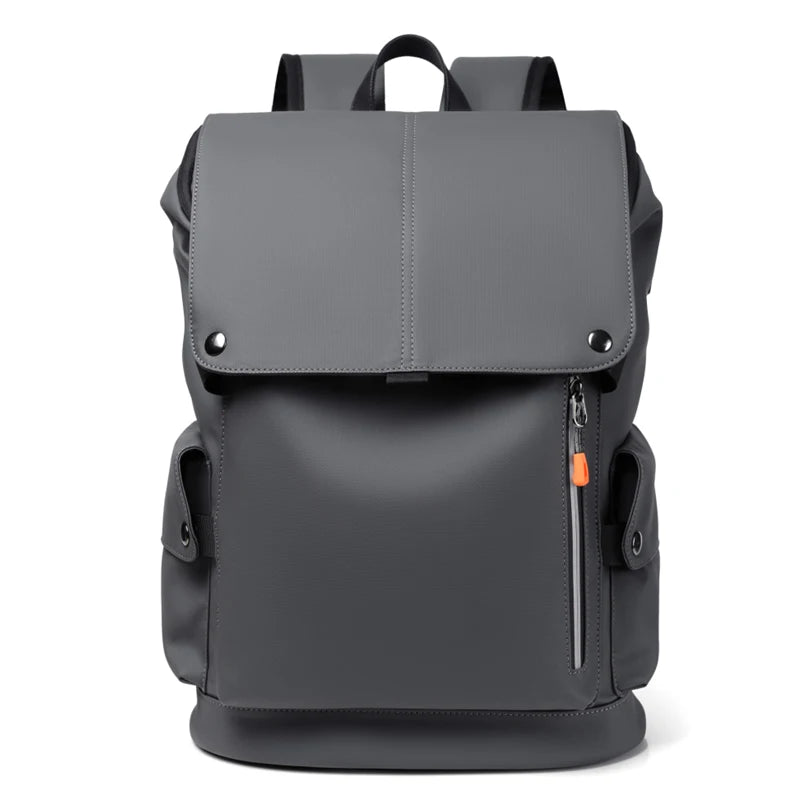 High Quality PU Leather Waterproof Laptop Backpack - USB Charging