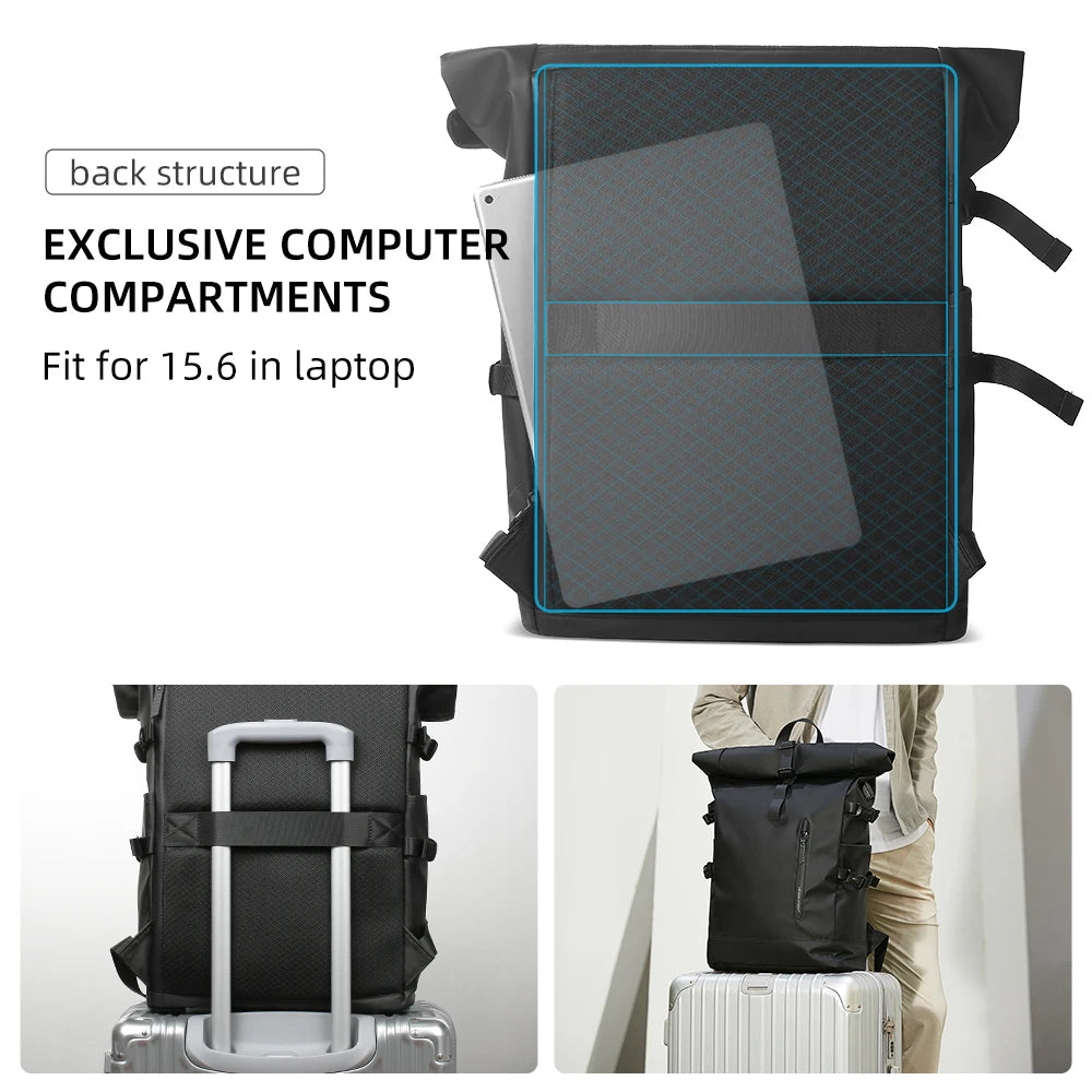 Travel Waterproof 15.6” Laptop Backpak USB Port