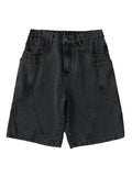 Men's Summer Denim Cargo Shorts Big Size 8XL 7XL 6XL Elastic Waist Straight Baggy Jeans Shorts