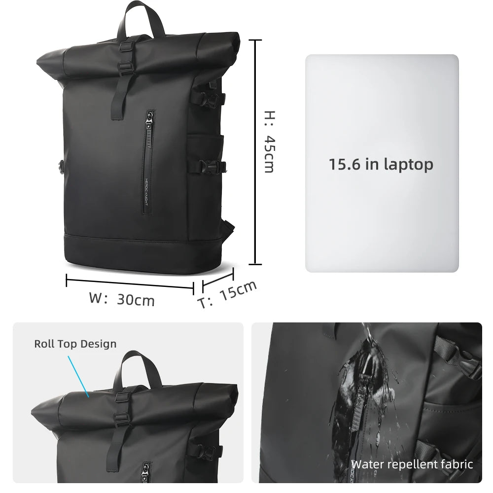 Travel Waterproof 15.6” Laptop Backpak USB Port