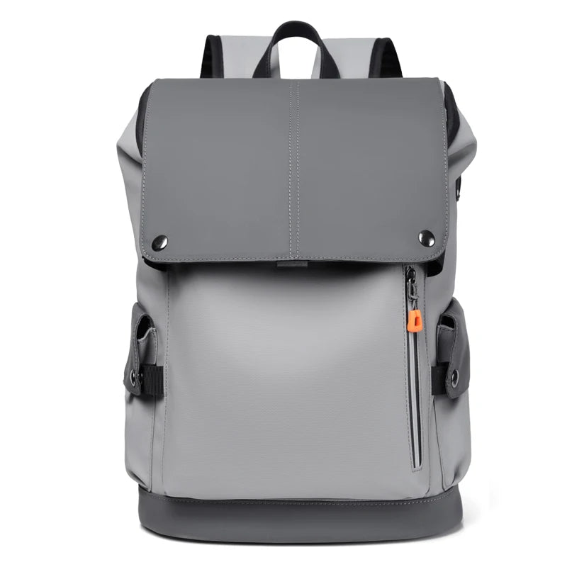 High Quality PU Leather Waterproof Laptop Backpack - USB Charging