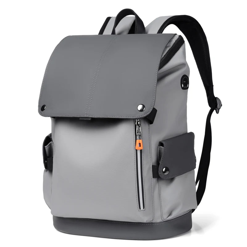 High Quality PU Leather Waterproof Laptop Backpack - USB Charging
