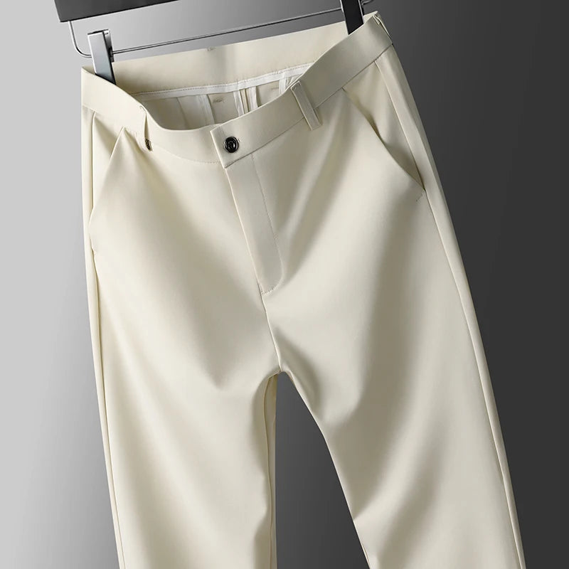 Straight stretch pants